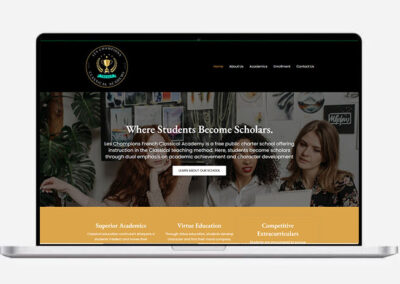 Création site web les champions french classical academy