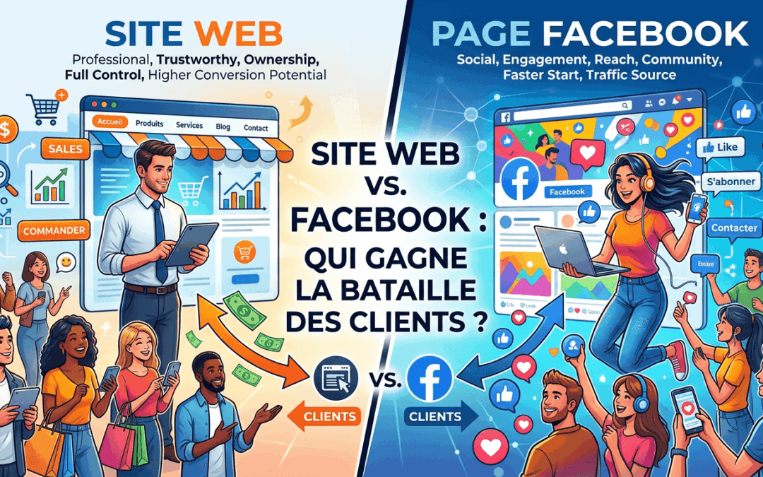 Site web ou page Facebook : lequel génère plus de clients ?